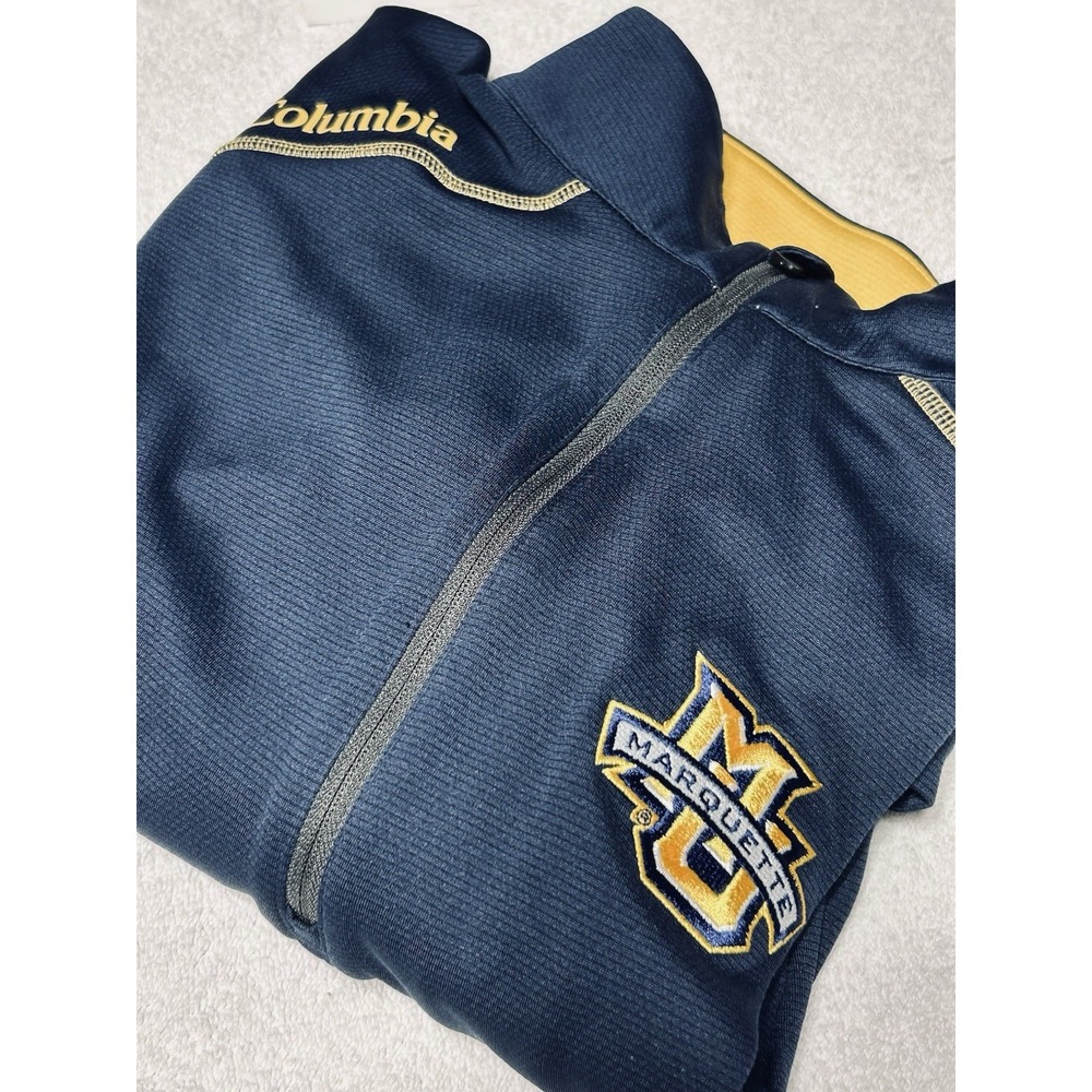 Columbia Men's L Omni Dash-Wick Shotgun 1/4 Zip Pullover Marquette Golden Eagles